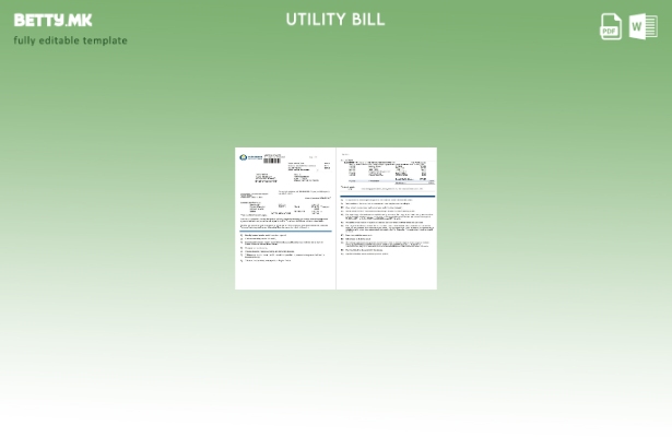 Модерен стил шаблон за комунални сметки (страници) на компанијата Empire Distric